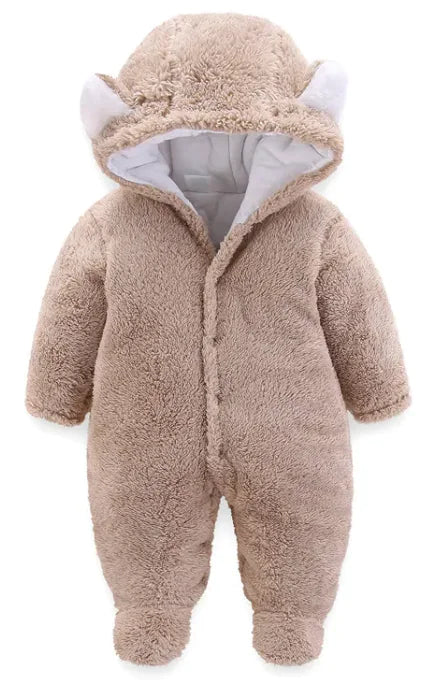 Fluffy Warm Thick Baby Romper