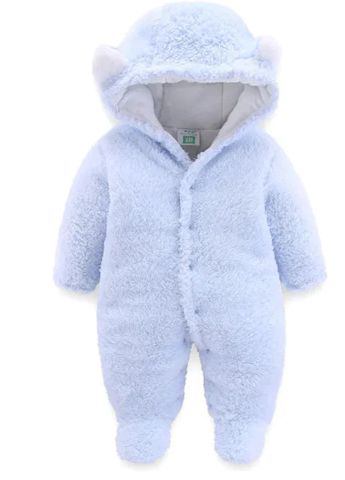 Fluffy Warm Thick Baby Romper