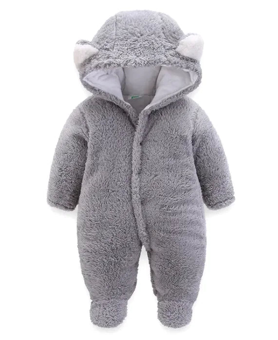 Fluffy Warm Thick Baby Romper