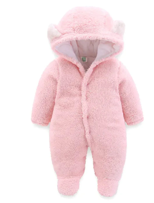 Fluffy Warm Thick Baby Romper