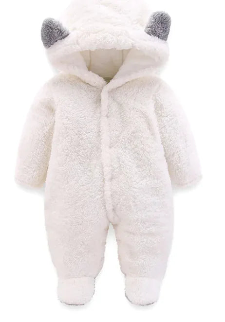 Fluffy Warm Thick Baby Romper